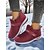 economico Stivali di neve e inverno-scarpe da ginnastica invernali da donna in caldo pile foderato color bordeaux – racchette da neve impermeabili e antiscivolo per passeggiate all&#039;aperto e clima freddo