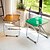 cheap Home Supplies-Space-Saving Foldable Acrylic &amp; Metal Side Table - Modern Minimalist Green Design, Sturdy No Assembly Required for Small Spaces, Living Room, Bedroom, Office, Versatile &amp; Elegant Furniture, Durable