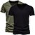 abordables T-shirts en Coton et Lin-Homme T-shirt Manches courtes Col en V Été Uni Mode Designer Basique Col en V Pack multiple Vacances Rue Sortir Blanc + Noir Blanc et bleu Orange / Vert T-shirt haut de gamme pour homme