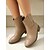 abordables Cowboy y botas occidentales-Botines de piel sintética color vino tinto para mujer: botas cortas de tacón bajo estilo western informal para el trabajo, viajes y atuendos cotidianos.