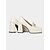 preiswerte Damenhausschuhe und -halbschuhe-Gelbe Plateau-Loafer aus Lackleder für Damen mit Blockabsatz und Kettendetail – Pumps im Retro-Stil der 1980er Jahre mit Absatz für Büro, Partys und Vintage-Outfits