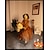 baratos Halloween-autômato de Halloween - garota amaldiçoada em cavalo de balanço animado - 105 cm - animatrônicos - alimentação elétrica - montagem rápida e fácil