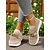 abordables Baskets femme-Baskets Flyknit rouges à enfiler pour femme avec détail chaîne – Chaussures de marche légères à rayures pour le shopping, Noël et les loisirs