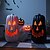 economico Halloween-lanterna di zucca di Halloween in bianco e nero, interruttore automatico, giardino a led, paradiso, ornamento atmosferico creativo e luminoso