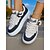 economico Sneakers da donna-nero alla moda da donna &amp;sneakers bianche robuste - scarpe perfette per il ritorno a scuola e le passeggiate nel campus &amp;abiti di classe