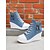 economico Sneakers da donna-sneakers da donna in denim con zeppa, allacciatura frontale e cerniera laterale, scarpe casual alte con plateau per l&#039;uso quotidiano