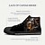 abordables Chaussures pour Hommes-Baskets montantes en toile pour homme avec imprimé « chasse de bière » de la Faucheuse – Chaussures à lacets décontractées et résistantes pour Halloween, style gothique et événements nocturnes