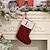 abordables Medias &amp; Sujetadores-Medias navideñas de punto rojo con diseño de letras, tamaño mediano, con alfabeto bordado, para regalar en casa, chimenea, decoración festiva para fiestas navideñas.