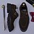 abordables Chaussures de Costume Classiques-Chaussures à boucle en cuir suédé marron pour homme - Chaussures classiques en cuir de vachette véritable de première couche pour le bureau et les occasions formelles