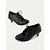 ieftine anii 1920-Pantofi Oxford negri cu șireturi, stil vintage, în stil anii 1930, pentru femei – pantofi din piele ecologică cu toc mediu, pentru ținute retro, biserică și ținute clasice de zi cu zi