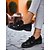 economico Slip-ons e mocassini da donna-mocassini da donna in pelle scamosciata e vernice bordeaux – scarpe slip-on con fiocco e tacco basso per uscite casual, abbigliamento da lavoro e street style autunnale