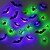 abordables Halloween-Decoración LED con diseño de murciélago 3D, pegatinas luminosas de Halloween, decoración de pared de murciélagos de Halloween, pegatinas de murciélago 3D iluminadas de varios tamaños para fiestas,