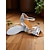 abordables Chaussures de danses latines-Chaussures de danse latine à paillettes dorées pour femmes avec talon bas, bride à la cheville et bout ouvert - Chaussures de performance de salon professionnelles pour les compétitions et