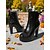 baratos Botas com salto-Botas femininas pretas de plataforma em couro sintético – salto alto, zíper lateral, amarração nas costas, para festas, saídas à noite e moda outono