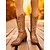 baratos Cowboy &amp; Western Boots-Botas de cowboy femininas de camurça com design bordado, salto bloco de cano médio estilo retrô, botas da moda para uso casual urbano