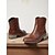 abordables Cowboy y botas occidentales-Botines de piel sintética color vino tinto para mujer: botas cortas de tacón bajo estilo western informal para el trabajo, viajes y atuendos cotidianos.