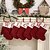 abordables Medias &amp; Sujetadores-Medias navideñas de punto rojo con diseño de letras, tamaño mediano, con alfabeto bordado, para regalar en casa, chimenea, decoración festiva para fiestas navideñas.