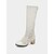 baratos Botas da moda-Botas femininas de cano médio com renda branca e saltos vazados dourados esculpidos - botas de malha de estilo elegante para casamentos, festas no jardim e cosplay vitoriano