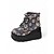 baratos Para mulheres-Botas femininas pretas plataforma com cadarço e caveira - botas góticas de cano curto com sola grossa para festas de outono, cosplay e dia dos mortos