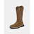preiswerte Cowboy &amp; Western Stiefel-braune bestickte Western-Arbeitsstiefel für Damen – Cowboystiefel mit quadratischer Spitze für Rancharbeit, Wüstenwanderungen und Arbeiten auf dem Bauernhof
