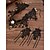 billige Halloween-tilbehør-Halloween-sett med edderkopp og hodeskalle – svart blondenettdesign med rød perle, perfekt for Halloween-fester og kostymer
