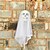 baratos Halloween-Fantasma pendurado de caveira de gaze de Halloween com olhos brilhantes, adereços de decoração de Halloween de terror para casa mal-assombrada, bar, restaurante, decoração KTV, pingente de fantasma