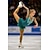 cheap Figure Skating Dresses-Figure Skating Dress Women's Girls' Ice Skating Dress Green Open Back Asymmetric Hem Mesh High Elasticity Training Competition Skating Wear Classic Crystal / Rhinestone Long Sleeve Ice Skating Figure
