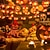 cheap Decorative Lights-10/20/40 LED Maple Leaf Pumpkin String Lights Battery Powered Autumn Theme Decoration for Halloween Christmas Thanksgiving Holiday Home Courtyard Decoration