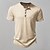 ieftine Tricou casual Henley-Bărbați Tricou cu nasturi Tricou Cămașă Henley Tricouri Manșon scurt Henley Primavara vara Simplu Modă Designer De Bază Sexy Vacanță Stradă Ieșire Roșu Vin Negru Alb Top tricou pentru bărbați