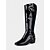 abordables Bottes à la mode-Bottes hautes en similicuir verni bordeaux pour femme – style rétro moderne avec bout carré et boucle tendance, idéales pour les tenues d&#039;automne, les looks vintage et les événements mode