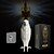 economico applique da esterno-Lampada da parete a LED con animale 3D - lampada con ombra di aquila calva, statua in resina, luce notturna a batteria per giardino, camera da letto, ufficio, scale