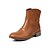 abordables Cowboy y botas occidentales-Botines de piel sintética color vino tinto para mujer: botas cortas de tacón bajo estilo western informal para el trabajo, viajes y atuendos cotidianos.
