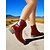 abordables Cowboy y botas occidentales-Botines de piel sintética color vino tinto para mujer: botas cortas de tacón bajo estilo western informal para el trabajo, viajes y atuendos cotidianos.