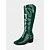 abordables Bottes à la mode-Bottes hautes en similicuir verni bordeaux pour femme – style rétro moderne avec bout carré et boucle tendance, idéales pour les tenues d&#039;automne, les looks vintage et les événements mode