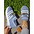 abordables Baskets femme-Baskets Flyknit rouges à enfiler pour femme avec détail chaîne – Chaussures de marche légères à rayures pour le shopping, Noël et les loisirs