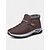 economico Stivali di neve e inverno-scarpe da ginnastica invernali da donna in caldo pile foderato color bordeaux – racchette da neve impermeabili e antiscivolo per passeggiate all&#039;aperto e clima freddo