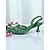 baratos cocktail-Conjunto de sapatos de salto alto verde com strass e bolsa clutch feminina - elegantes scarpins slingback e bolsa para coquetéis e ocasiões formais