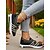 abordables Baskets femme-Baskets Flyknit rouges à enfiler pour femme avec détail chaîne – Chaussures de marche légères à rayures pour le shopping, Noël et les loisirs