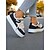 economico Sneakers da donna-nero alla moda da donna &amp;sneakers bianche robuste - scarpe perfette per il ritorno a scuola e le passeggiate nel campus &amp;abiti di classe