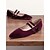 ieftine Pantofi Joși de Damă-Pantofi sport damă cu vârful ascuțit, din catifea vișinie, cu barete duble – pantofi eleganți, stil retro șic, pentru petreceri de Crăciun, evenimente de sărbători și reuniuni festive