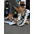 abordables Para mujeres-Zapatillas de Halloween con grafiti en blanco y negro para mujer: zapatillas deportivas con suela gruesa para caminar, ideales para ropa urbana, atuendos de otoño y fiestas de disfraces.