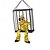 abordables Halloween-Jaula aterradora, muñeca de Halloween, accesorio de casa embrujada con voz chillona, criatura de pesadilla