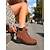 baratos Botas de tornozelo-Botas femininas de cano curto rosa com cadarço, salto grosso e sola de borracha - calçados urbanos da moda para looks de rua