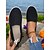 abordables Baskets femme-Baskets Flyknit à enfiler pour femme – chaussures plates légères et respirantes pour la marche, le shopping et les vacances