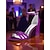 abordables cocktail-Sandales à talons carrés en satin violet pour femmes avec bride à la cheville - Chaussures élégantes à bout ouvert pour cocktails et occasions formelles