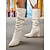 abordables Botas holgadas-Botas altas hasta la rodilla de piel sintética marrón para mujer: botas holgadas con punta puntiaguda y tacón de bloque para otoño e invierno para un uso diario elegante y un estilo urbano informal.