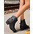 voordelige Cowboy &amp; Western Boots-Bruine western enkellaarsjes van imitatieleer met blokhak voor dames – rits aan de zijkant en gespband, casual en country concert schoenen