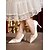 abordables Officiel-Escarpins à talons hauts et bout pointu en satin blanc pour femmes avec volants et ornements de chaîne en cristal - chaussures de mariée élégantes pour mariages et occasions formelles