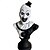 abordables Halloween-Statue de buste de clown d'art d'horreur, ornements de clown d'Halloween, sculpture de figurines de clown de film d'horreur en résine, accessoires de décoration d'Halloween effrayants et réalistes