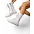 abordables Bottes de combat-Bottes de combat blanches à lacets pour femmes avec fermeture éclair latérale, chaussures de mode urbaine élégantes